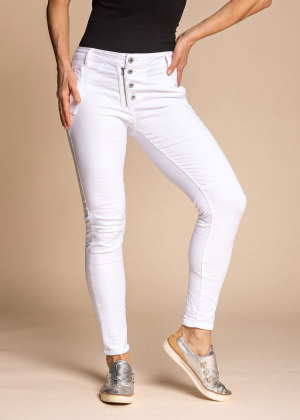 Nessie Pants in White - Imagine Fashion Australia
