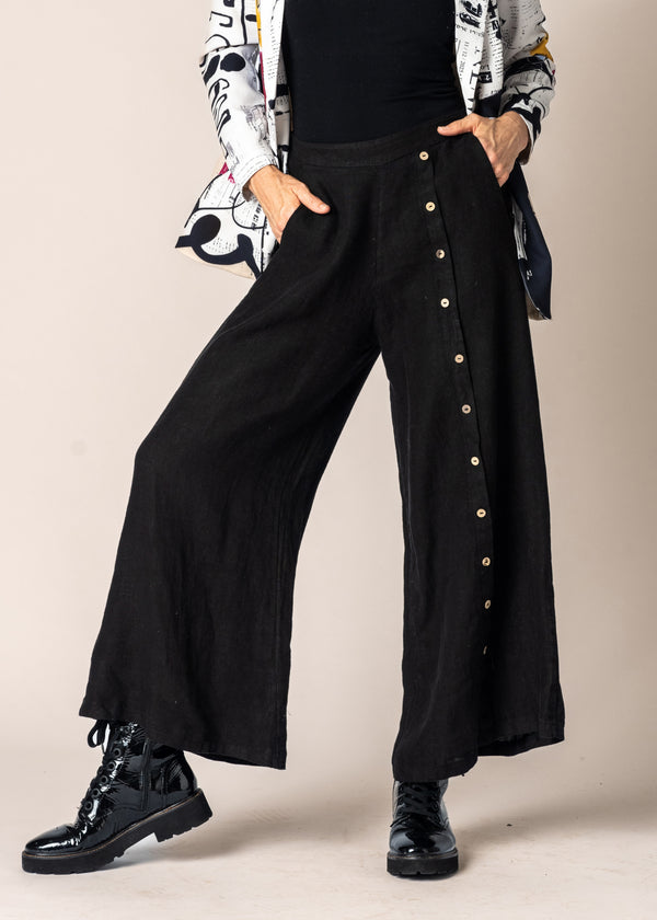 Clair Linen Pants in Onyx - Imagine Fashion Australia
