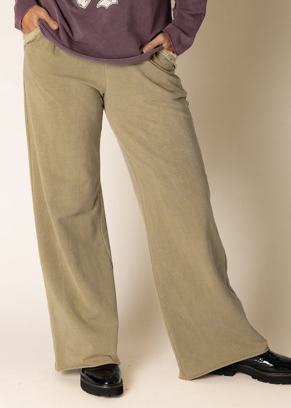 Phebe Pants in Green Olive - Imagine Fashion Australia