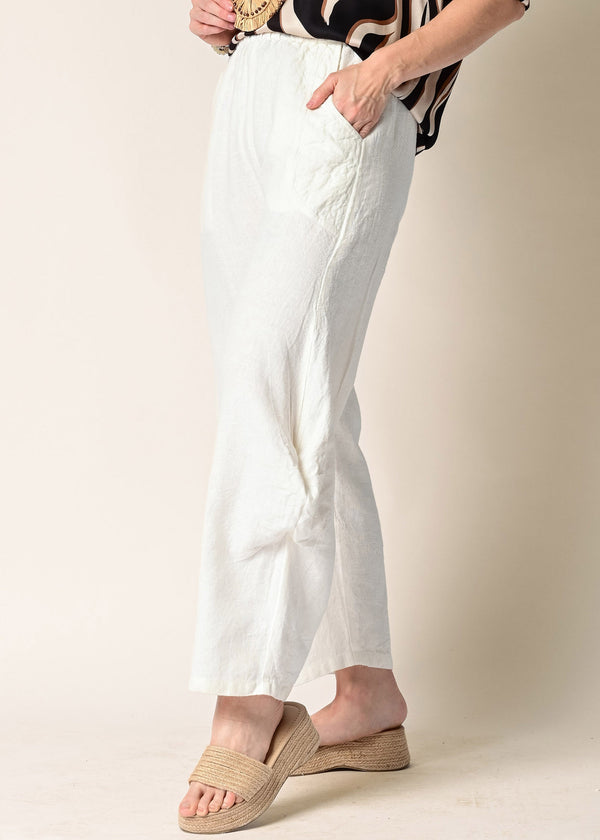 Shyla Linen Pant in Cream - Imagine Fashion Australia