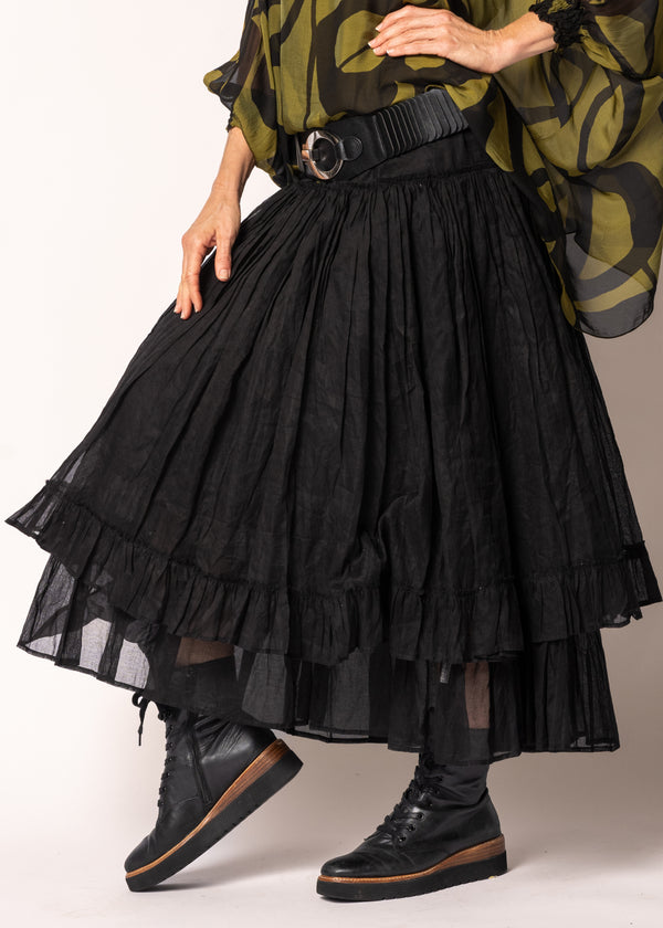 Elowen Organza Skirt in Onyx - Imagine Fashion Australia