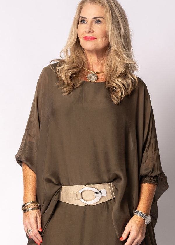 Isabetta Top in Moss Green - Imagine Fashion Australia