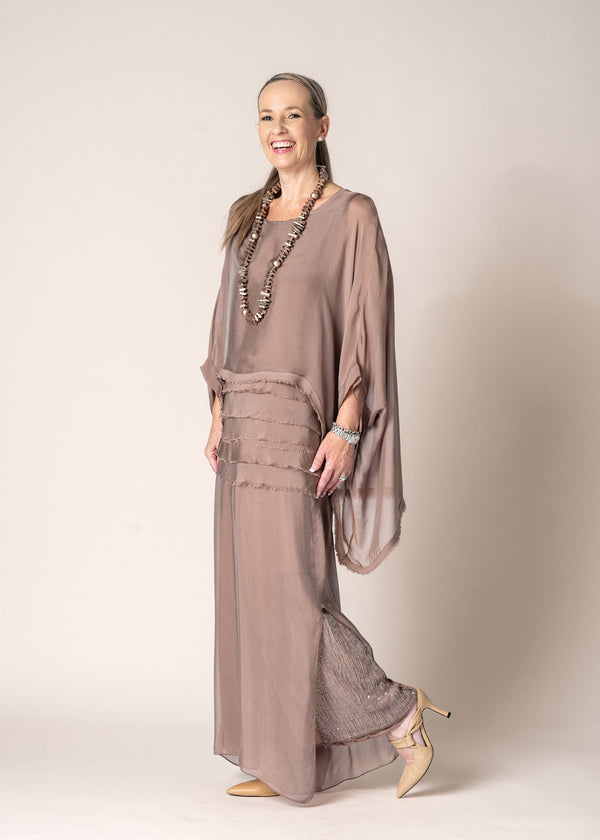 Karolina Silk Pants in Milk Chocolate - Imagine Fashion Australia