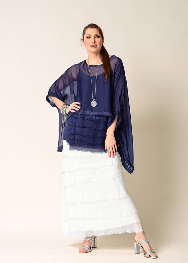 Fifi Silk Skirt in Cream - Imagine Fashion Australia