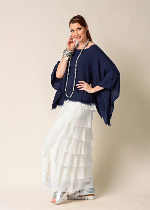 Calista Cotton Skirt in Winter White - Imagine Fashion Australia