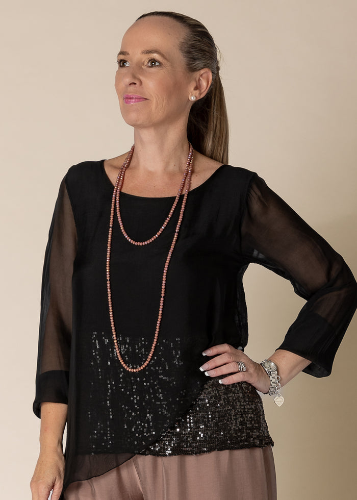 Heathie Top in Onyx