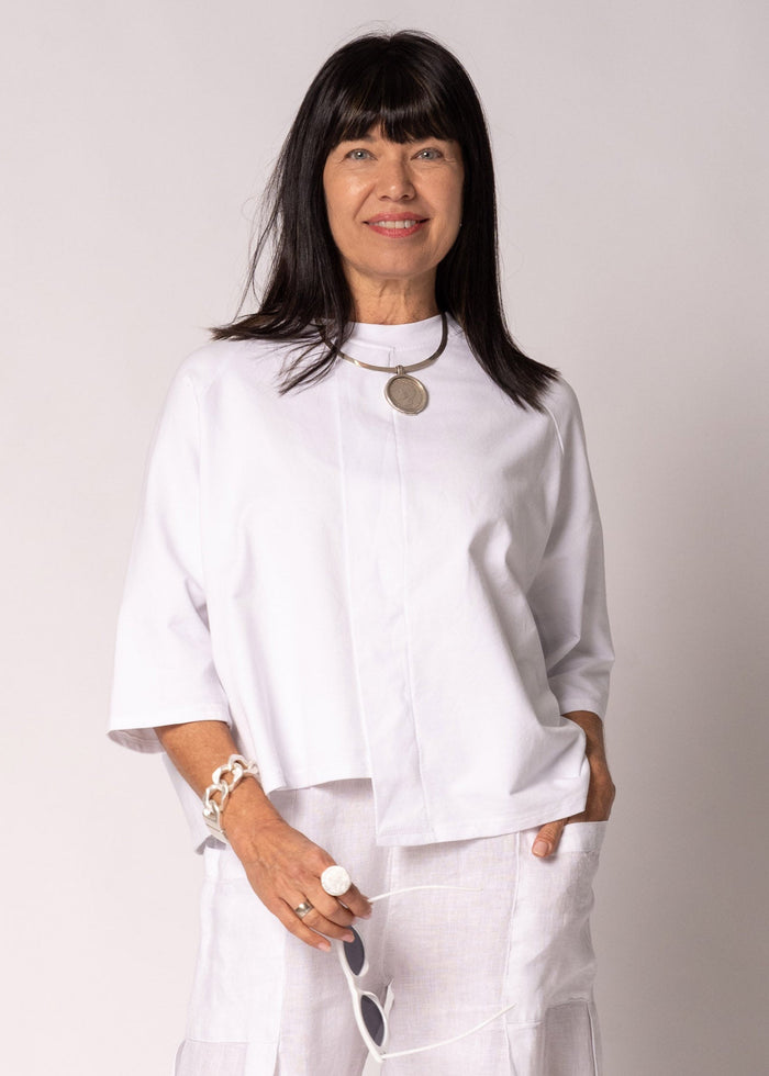 Serenelle Cotton Top in White