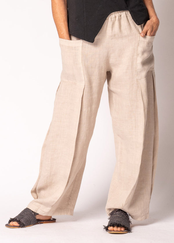 Olenna Linen Pants in Latte