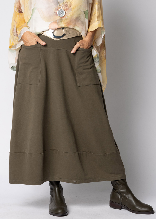 Isolde Skirt in Moss Green - Imagine Fashion Australia