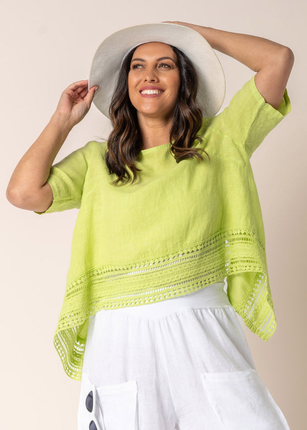 Aliya Top in Lime Splice - Imagine Fashion Australia