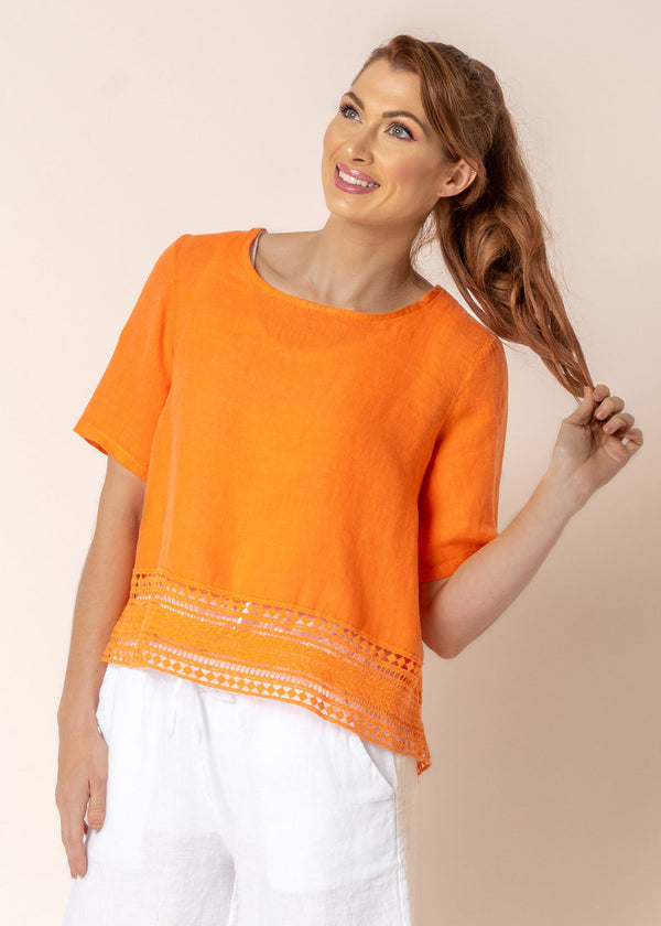 Aliya Top in Sunset Orange - Imagine Fashion Australia