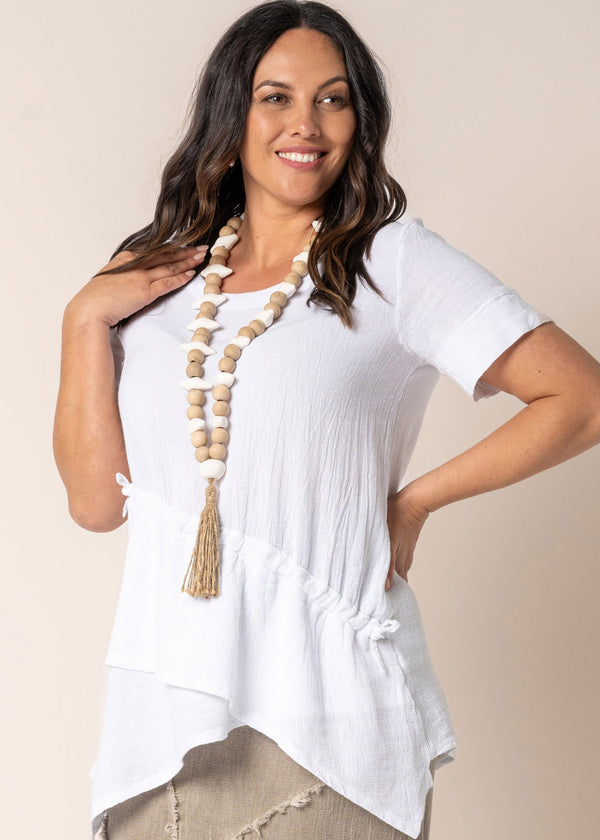 Aubrey Top in White - Imagine Fashion Australia