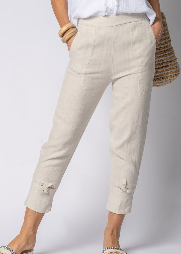 Caitlin Linen Pants in Latte - Imagine Fashion Australia