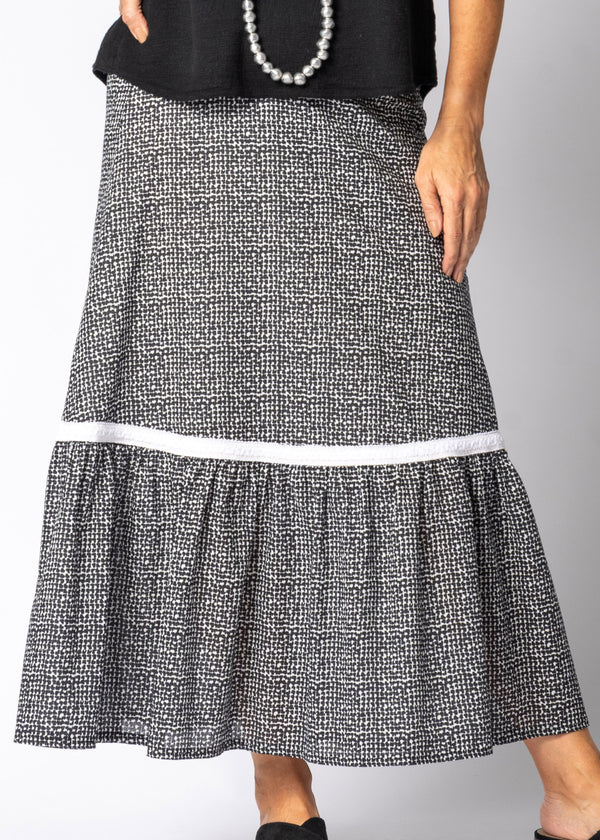 Eska Cotton Skirt in Onyx - Imagine Fashion Australia