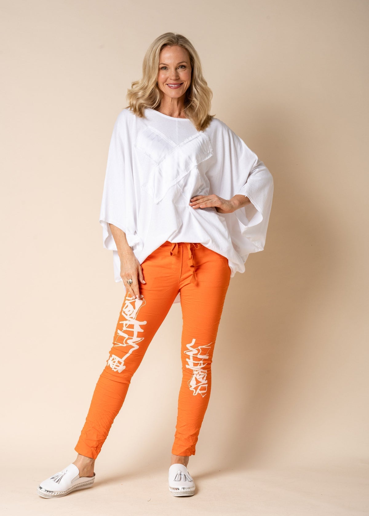 Lorali Pants in Sunset Orange - Imagine Fashion Australia