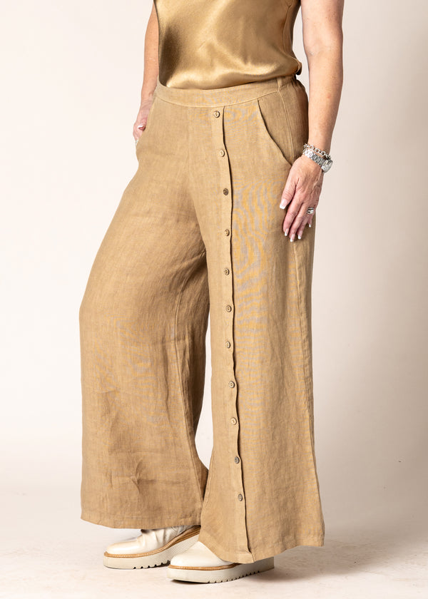Clair Linen Pants in Desert - Imagine Fashion Australia
