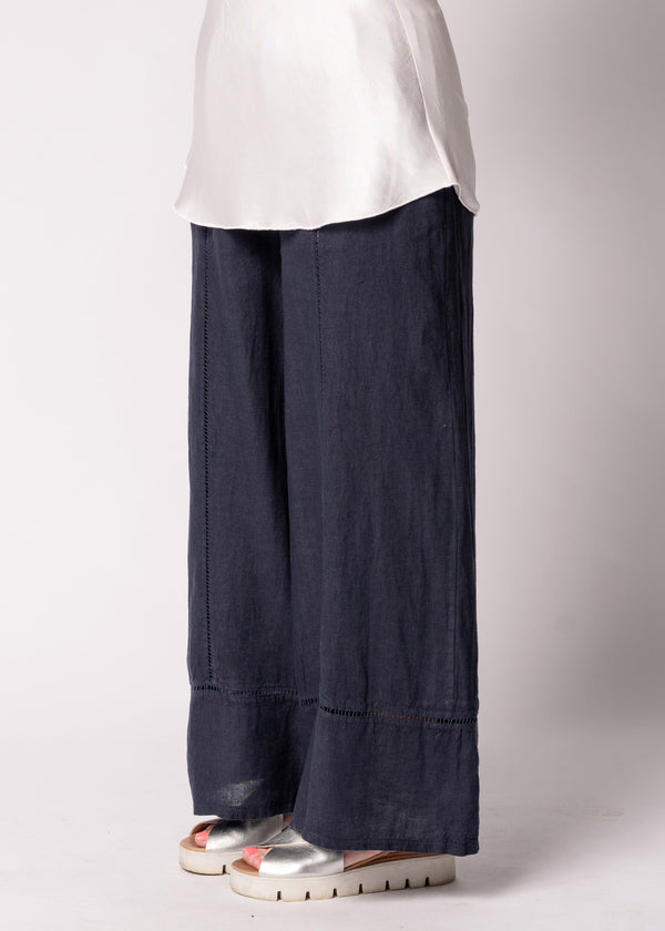 Saphina Linen Pants in Navy - Imagine Fashion Australia