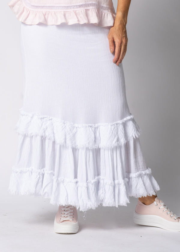 Dayma Skirt in White - Imagine Fashion Australia
