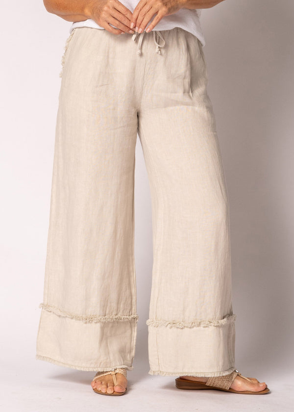 Mirren Linen Pants in Latte
