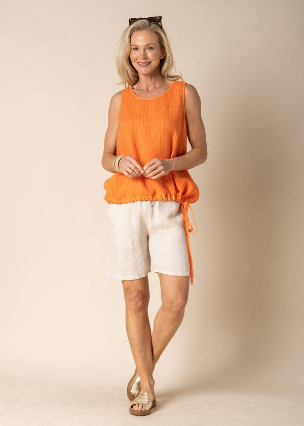 Grace Linen Shorts in Latte - Imagine Fashion Australia