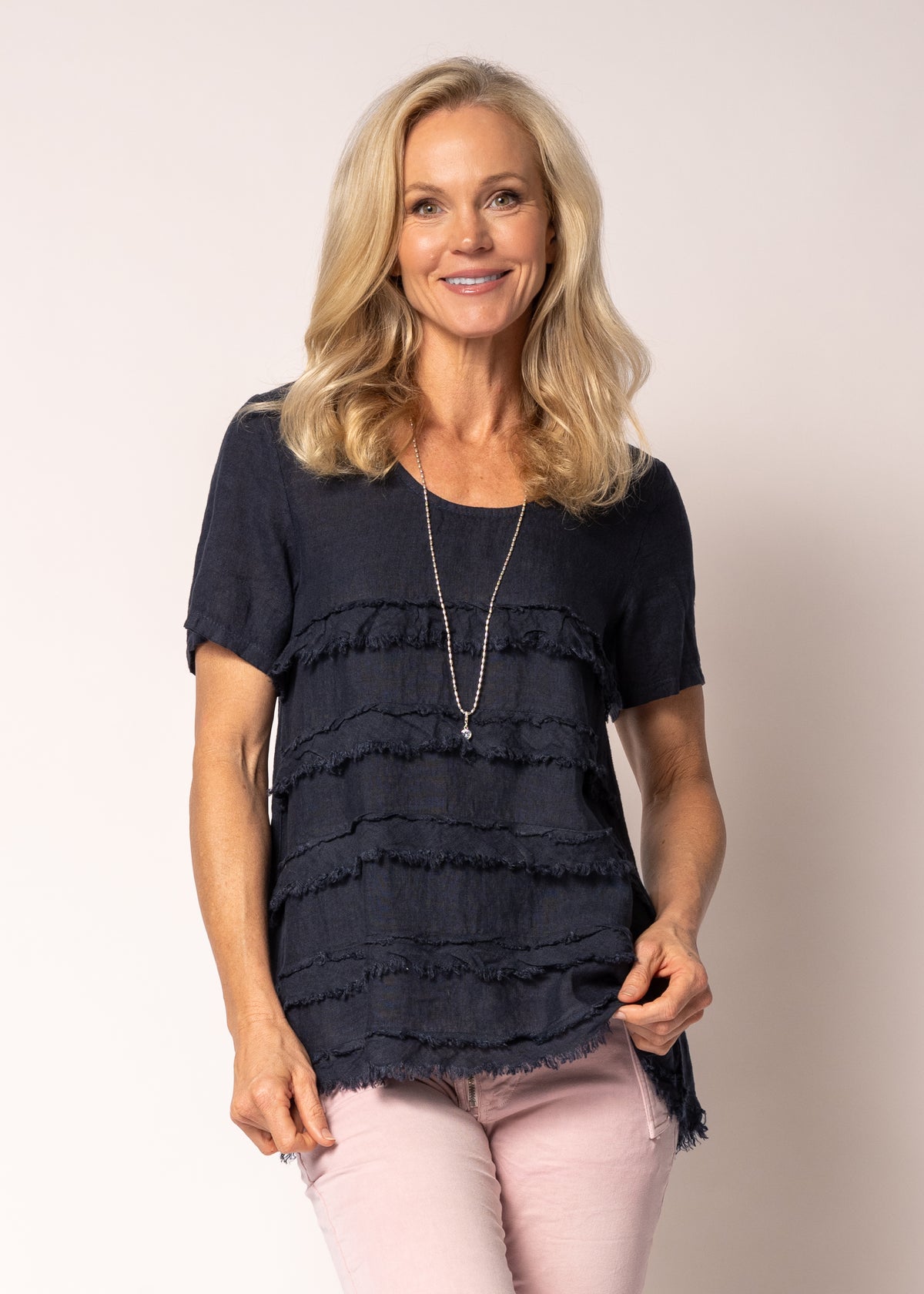 Orlanda Top in Navy - Imagine Fashion Australia