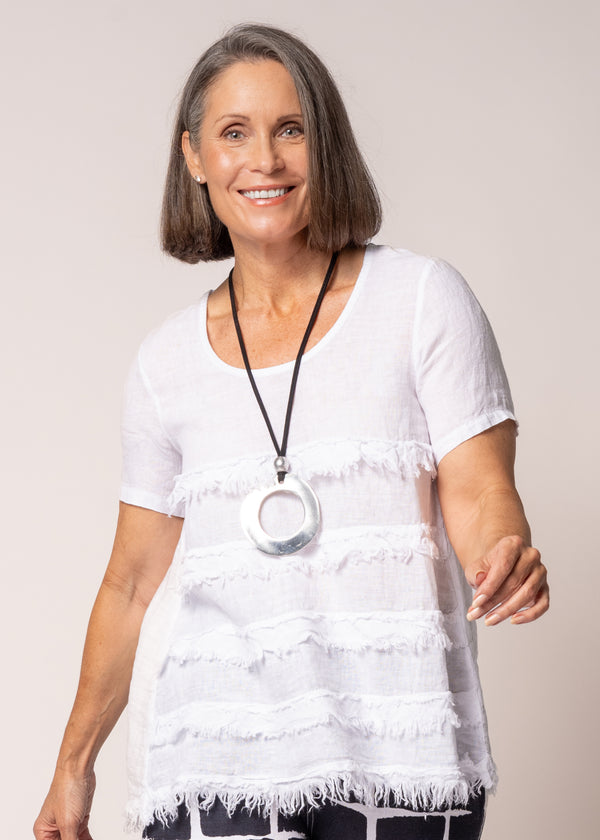 Orlanda Top in White - Imagine Fashion Australia