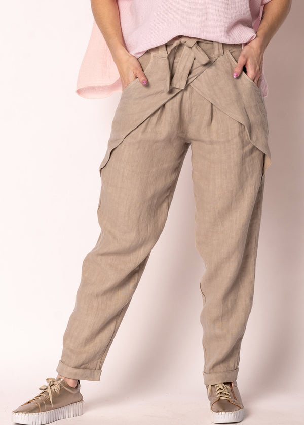 Cosima Linen Pants in Latte - Imagine Fashion Australia