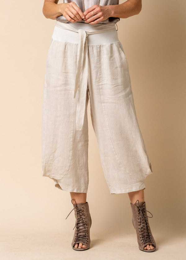 Addison Linen Pant in Latte - Imagine Fashion Australia
