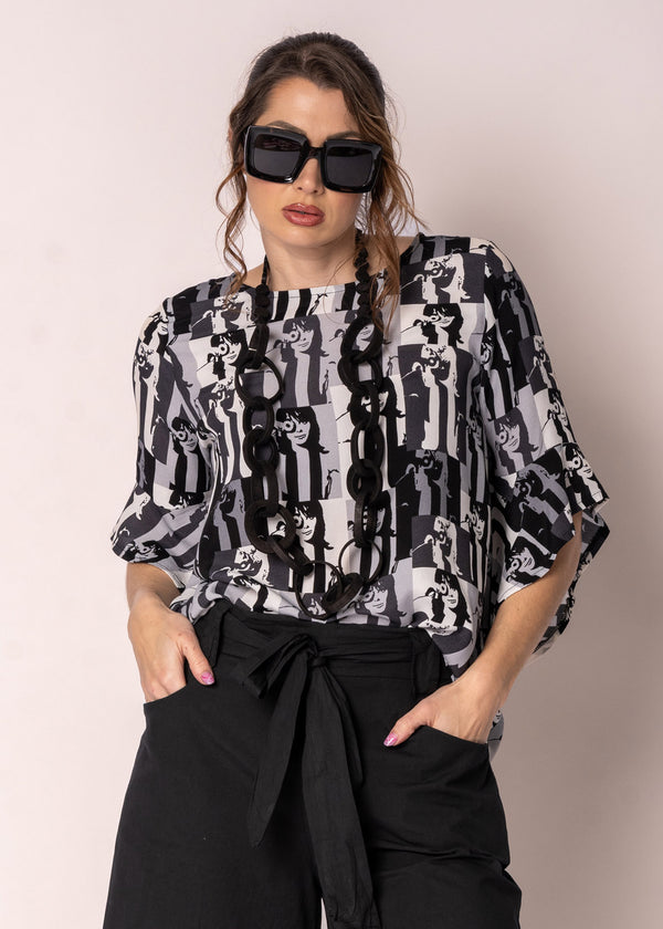 Rennie Top in Granite - Imagine Fashion Australia