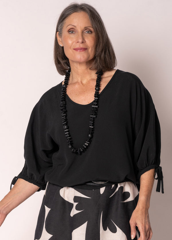 Dinara Top in Onyx - Imagine Fashion Australia