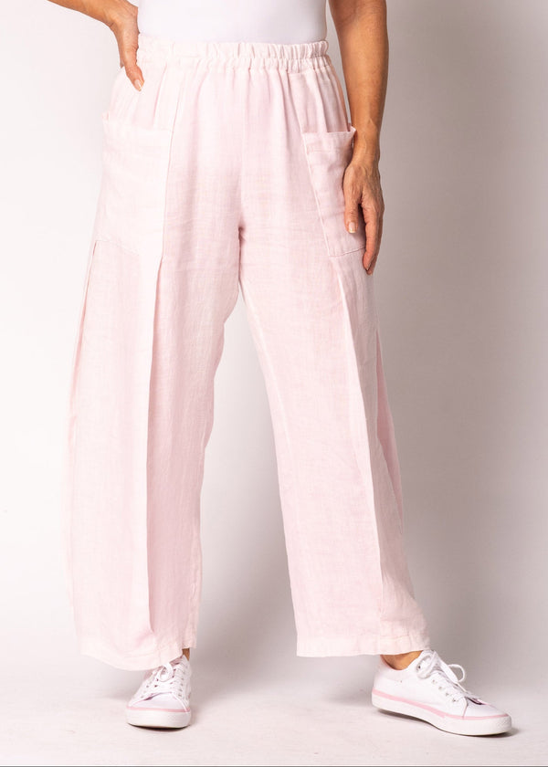 Olenna Linen Pants in Modena Pink