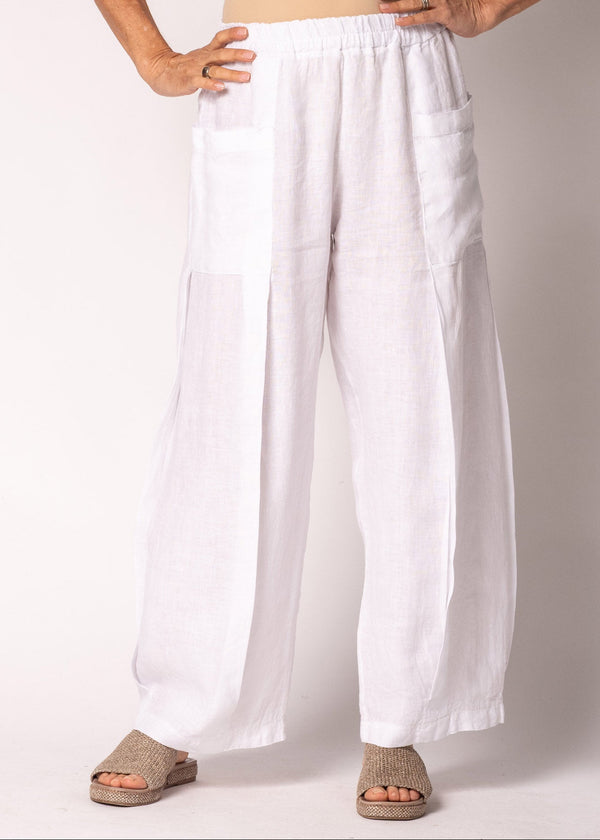 Olenna Linen Pants in White