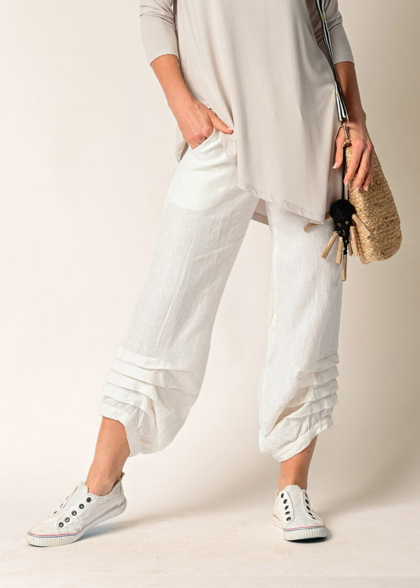 Cami Linen Pant in Cream - Imagine Fashion Australia