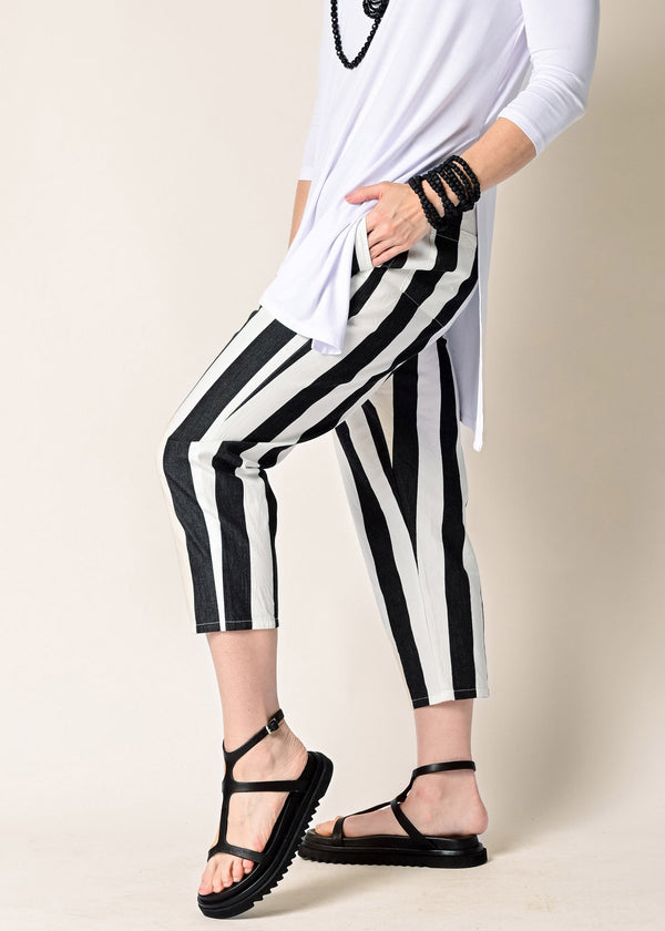 Hattie Pant in Granite Stripe - Imagine Fashion Australia
