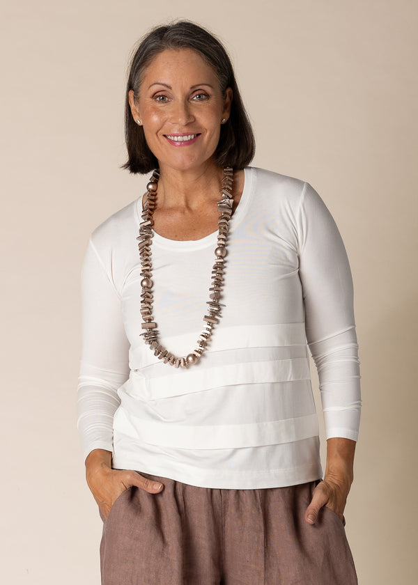 Patricia Top in Cream - Imagine Fashion Australia