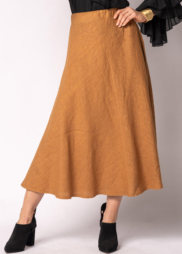 Lela Linen Skirt in Sahara Sand - Imagine Fashion Australia