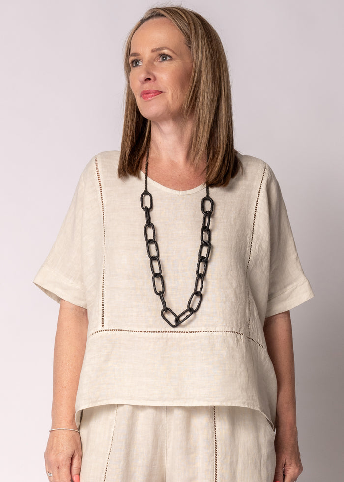 Bexley Linen Top in Latte