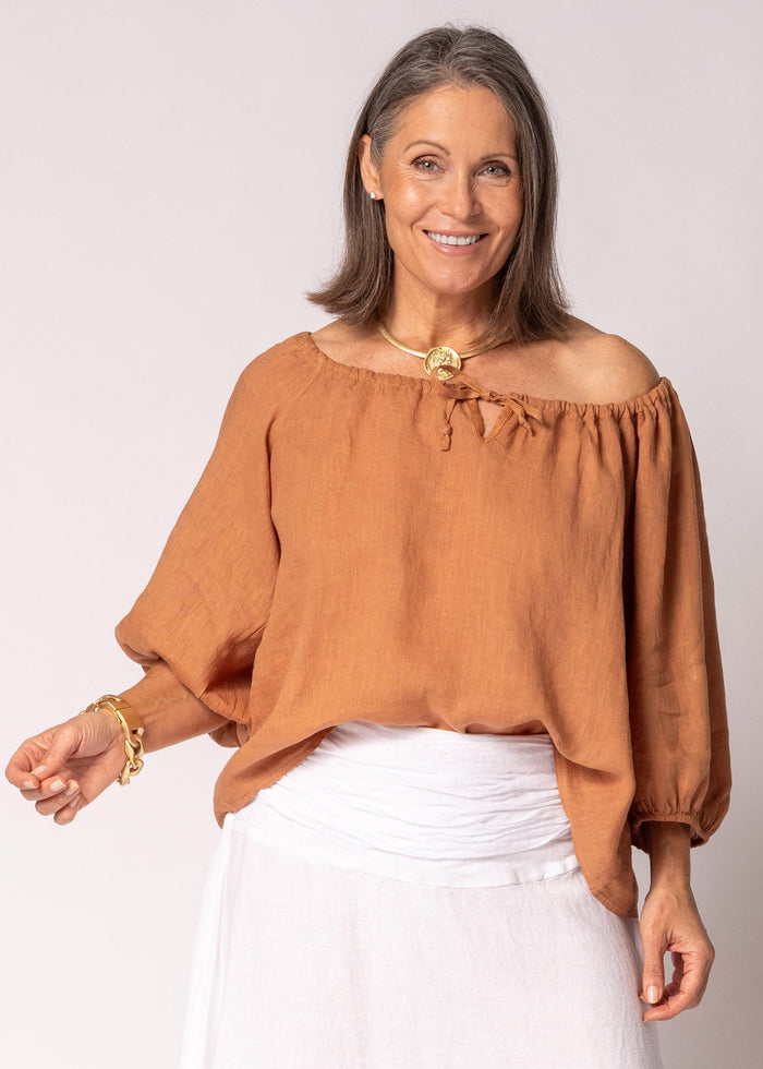 Vionna Top in Burnt Toffee