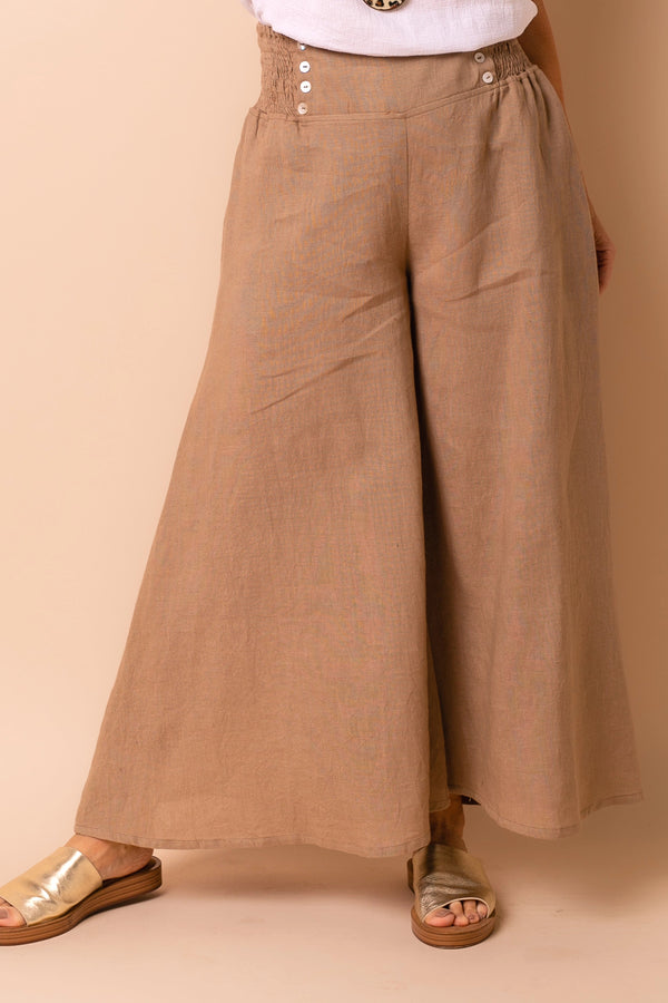 Hayden Linen Pants in Desert - Imagine Fashion Australia