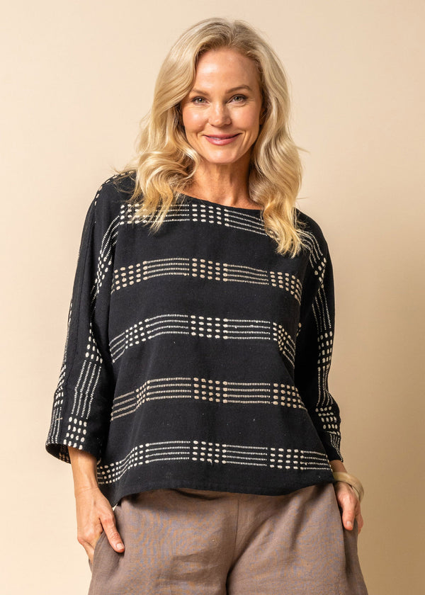 Zahara Top in Onyx - Imagine Fashion Australia