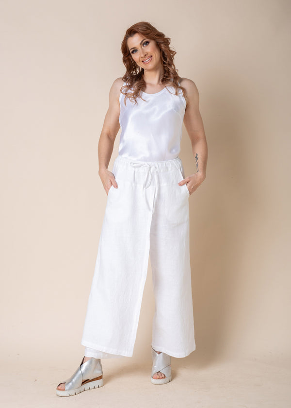 Tarla Pant in White - Imagine Fashion Australia