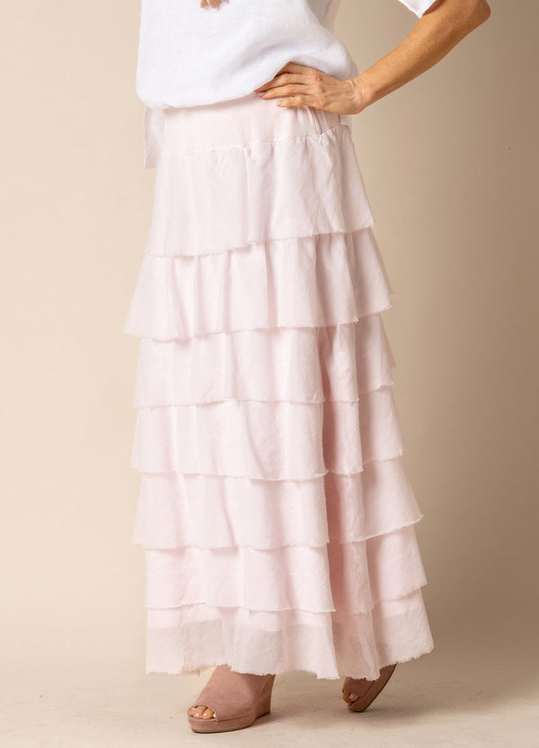 Calista Cotton Skirt in Blush - Imagine Fashion Australia