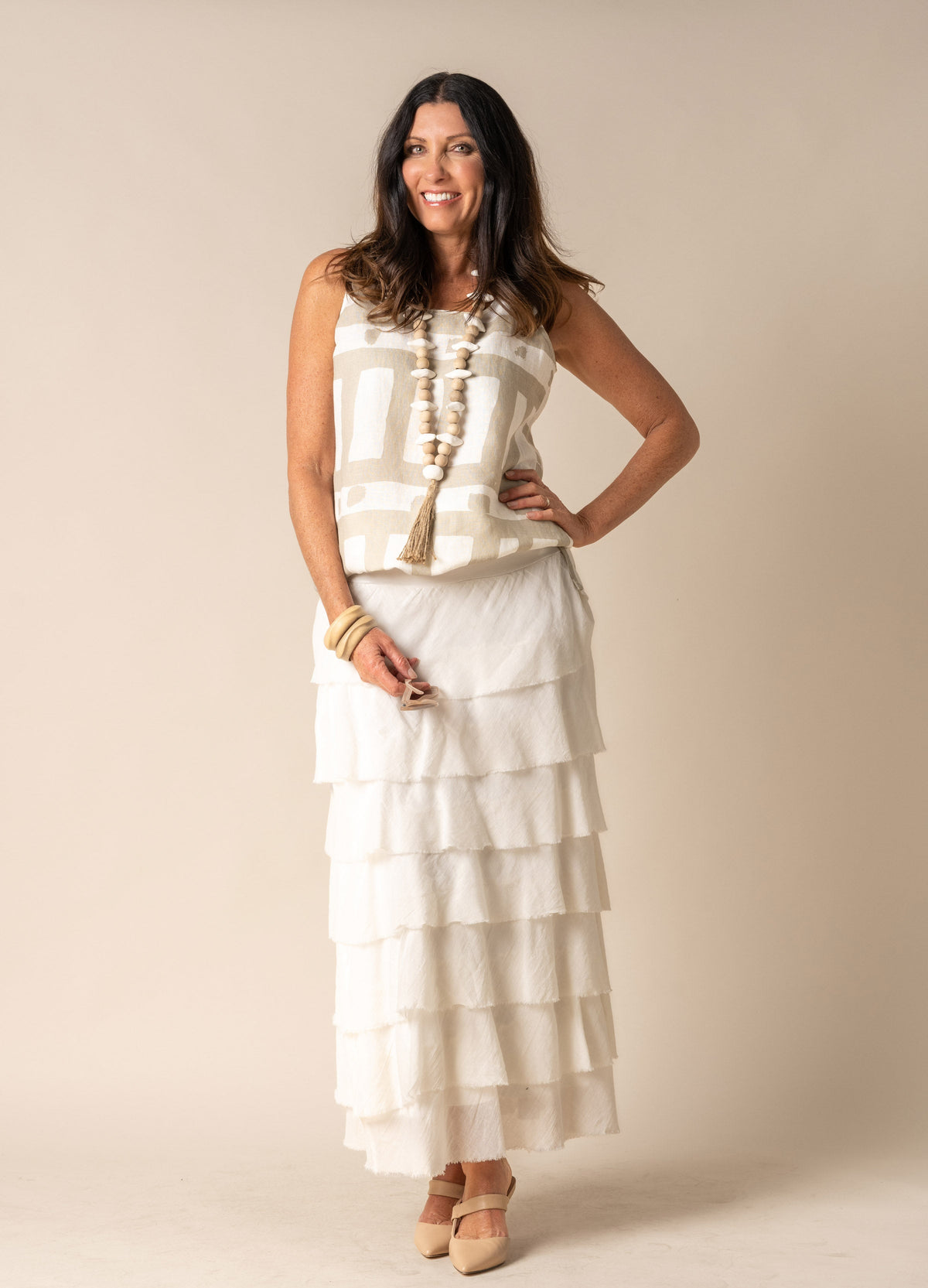 Claire Top in Latte - Imagine Fashion Australia