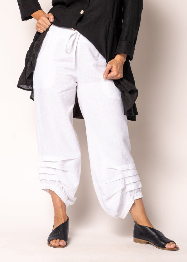 Cami Linen Pant in White - Imagine Fashion Australia