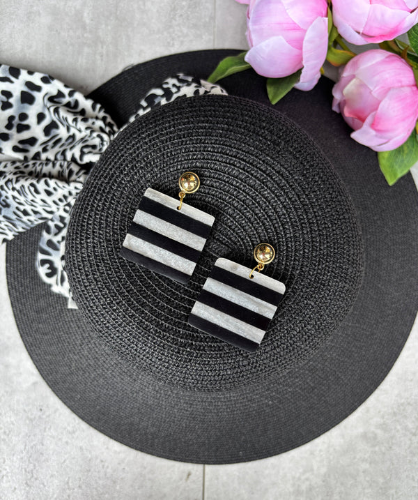 Theda Earrings in Onyx - Imagine Fashion Australia