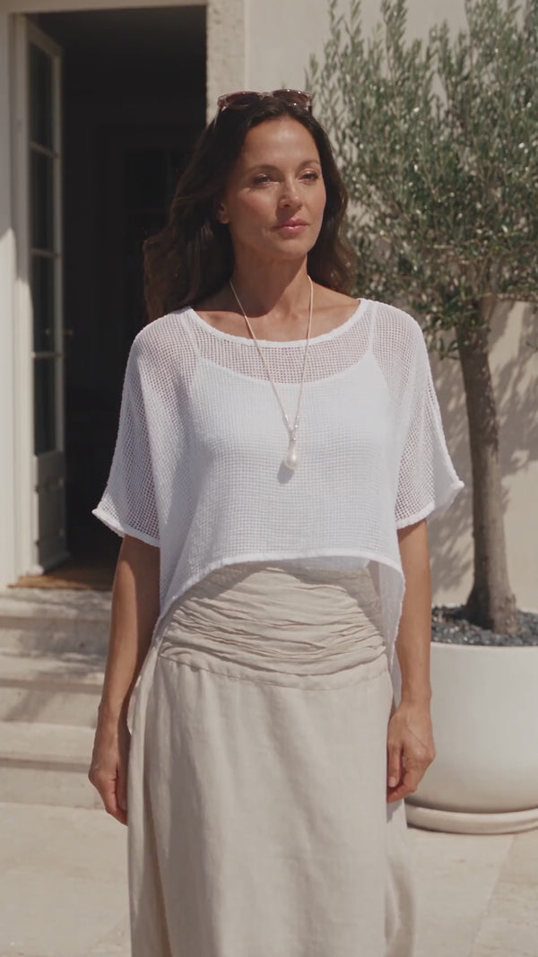 Seraya Cotton Top in White